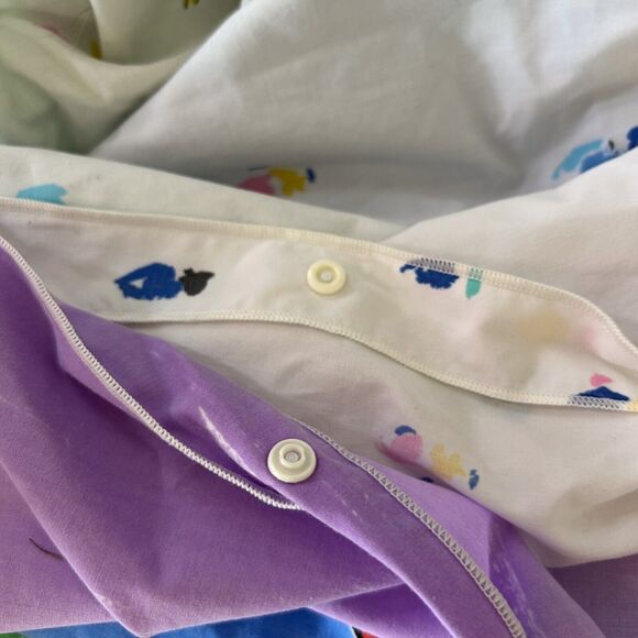 Ken‎ Done Duvet Doona Cover 80s 90s Queen Size Parrots & Fish Colorful Tropical - Picture 12 of 14